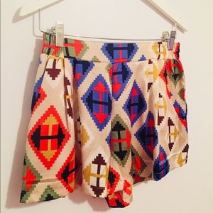 Aztec Print Shorts